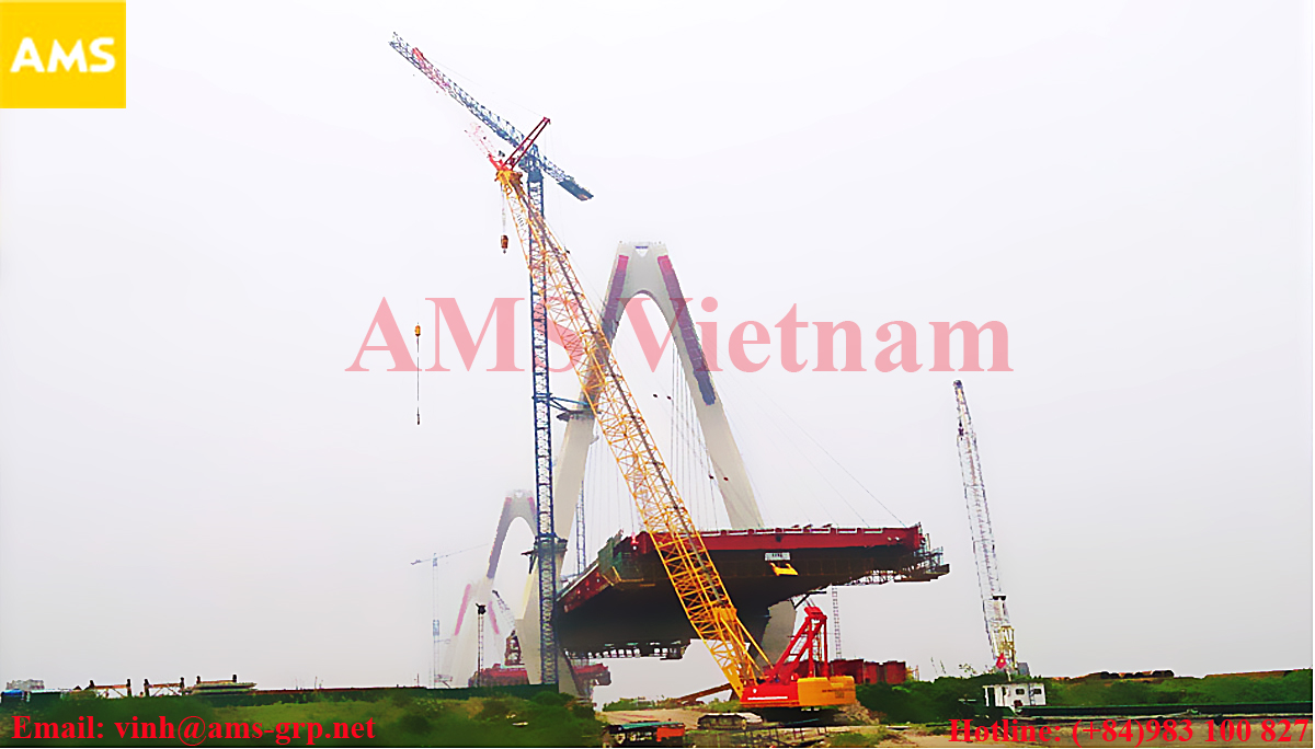 200ton crawler crane for rent in vietnam